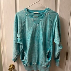Zenana Outfitters Acid Washed Crewneck Pullover